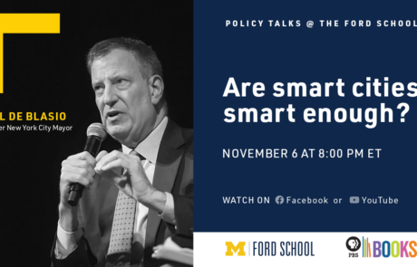 Bill de Blasio - Ford School Policy Talk information and headshot